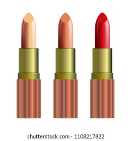 realistic vector lipstick