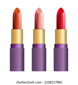 realistic vector lipstick