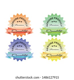 Realistic vector logos for promotion of various products