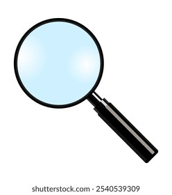 realistische Vektorlupe (NO-Transparenz) für die Suche oder Untersuchung Konzept.