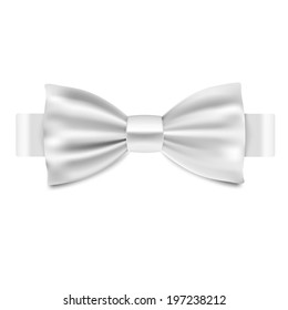 Realistic vector man bow tie on white background