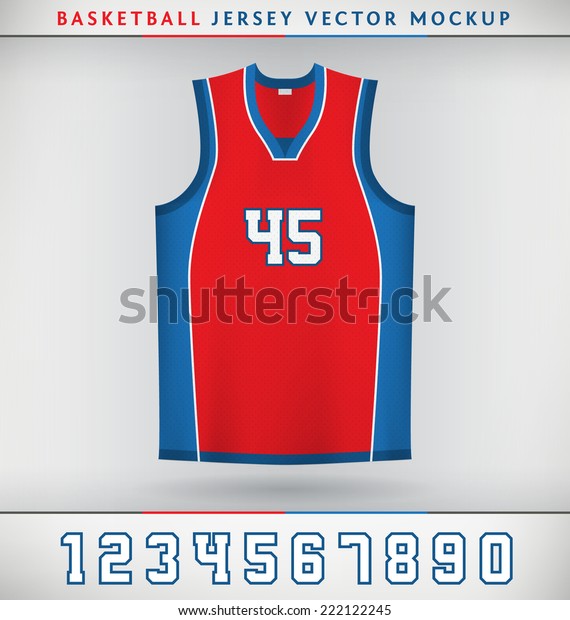 Download Realistic Vector Mock Basketball Jersey Numbers Stock ...