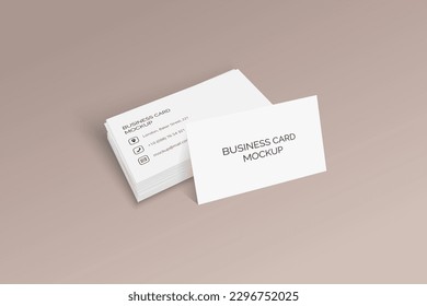 Modelación vectorial realista de papel corporativo en blanco - tarjetas de visita, tarjetas de nota y hojas de dirección. Agregue el nombre de su empresa y la información de contacto. Perfecto para la oficina. Colores beige