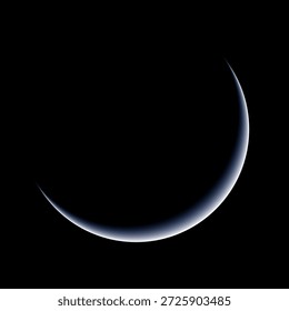 Realistic vector moon on an isolated transparent background. Moon vector png. Dark night with vector real moon