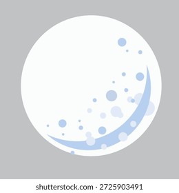 Luna de Vector realista en un fondo transparente aislado. Luna Vector png. Noche oscura con la luna real del Vector