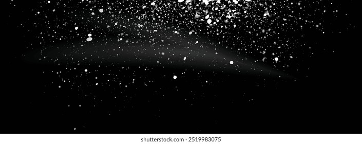 Realistic vector new year decoration snowflakes snow background