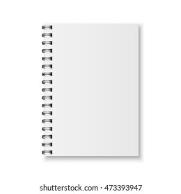Realistic Book Template On White Background Stock Vector (Royalty Free ...