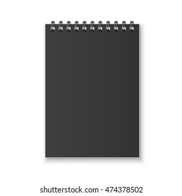 Realistic vector notebook