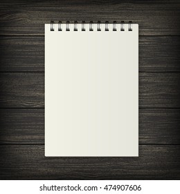 Realistic vector notebook