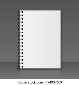 Realistic vector notebook
