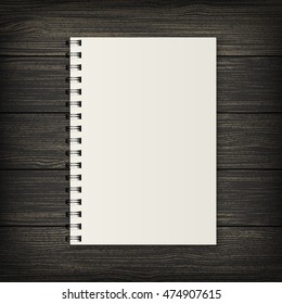 Realistic vector notebook