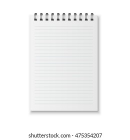 Realistic vector notebook