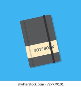 Realistic vector notebook or copybook. Office organizer. Notepad