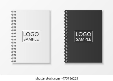 Realistic vector notebook set