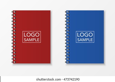 Realistic vector notebook set