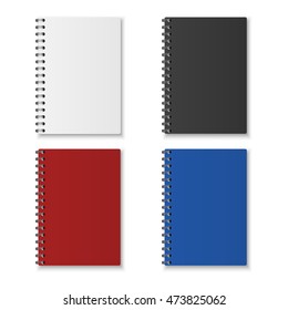 Realistic vector notebook set