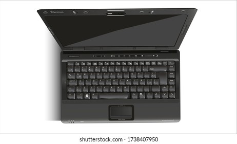 Realistic vector of a notebook from top view