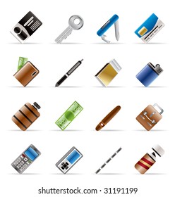Realistic Vector Object Icons - Vector Icon Set