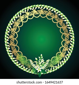 Realistic Vector Palm Leaves. Tropical Foliage. Floral Elements Set. Illustration of Jungle Plants. Palm Leaves Frame for Pattern, Wallpaper, Print, Fabric, Textile or Your Creative Design.
