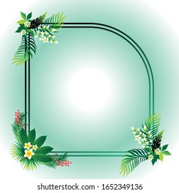Realistische Vektorillustration Palmblättern. Tropischer Blattstoff. Set für Blumenelemente. Illustration von Dschungelpflanzen. Palmblätterrahmen für Muster, Tapeten, Druck, Stoffe, Textilien oder Ihr kreatives Design.