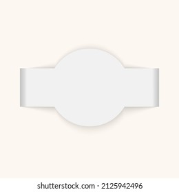 realistic vector paper for product label, Realistic blank paper sheet with shadow.