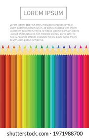 Realistic Vector Pencils Design Copy Space