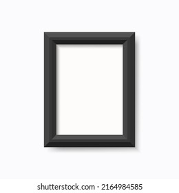 Realistic vector photo frame on a white background for presentations.