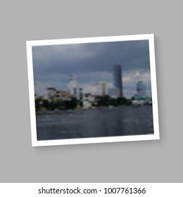 Realistic vector photo frame. Template photo design. Vector illustration