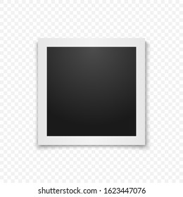 Realistic vector photo frame. Template photo design. Vector 