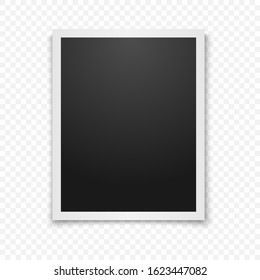 Realistic vector photo frame. Template photo design. Vector 