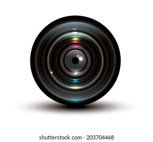 Realistic vector photo lens.
