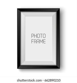 Realistic vector picture frame isolated on white background with blank space for your photo