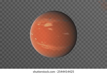 Realistic vector planet on an isolated transparent background. Planet vector png.