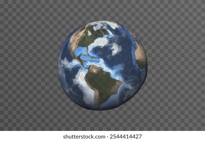 Realistic vector planet on an isolated transparent background. Planet vector png.
