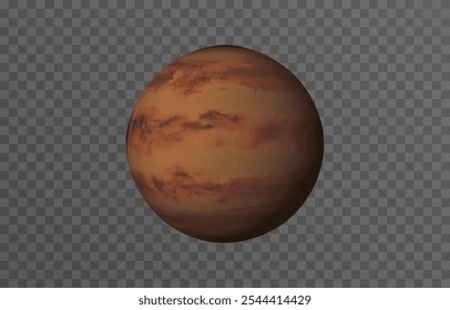 Realistic vector planet on an isolated transparent background. Planet vector png.