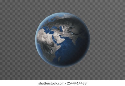 Realistic vector planet on an isolated transparent background. Planet vector png.