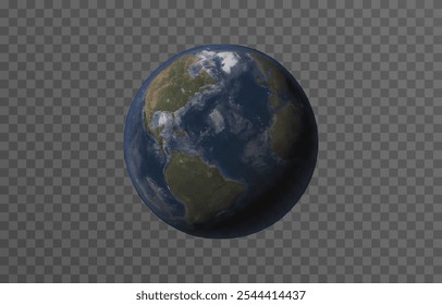 Realistic vector planet on an isolated transparent background. Planet vector png.