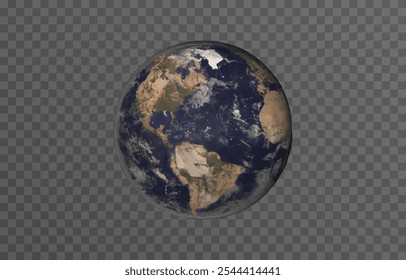 Realistic vector planet on an isolated transparent background. Planet vector png.