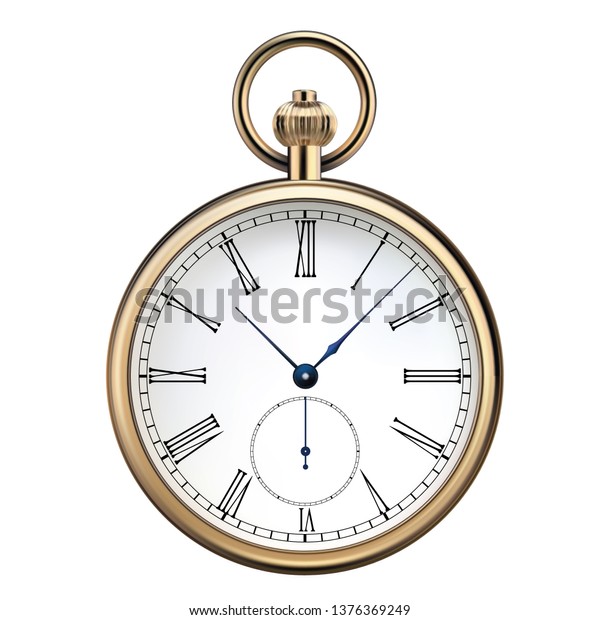 Realistic Vector Pocket Clock Stock Vector (Royalty Free) 1376369249 ...