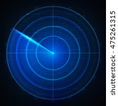 Realistic vector radar in searching . Air search . HUD radar display . Military search system blip illustration . Navigation interface wallpaper . Navy sonar .