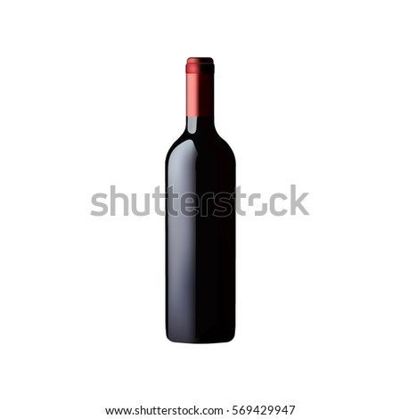 Realistic vector red whine bottle blank illustration  Stock photo © 
