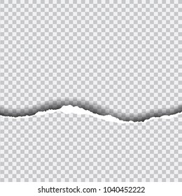 Realistic vector ripped paper with space for your text, isolated on transparent background