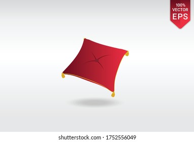 ilustración de almohada roja de vector real realista