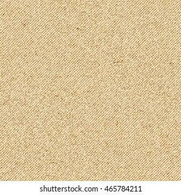 Realistic vector seamless texture of burlap, canvas. Beige, brown.