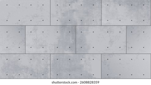 Realistic vector seamless texture of concrete wall. Desktop background screen