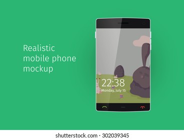 Realistic vector smart phone mock up.
