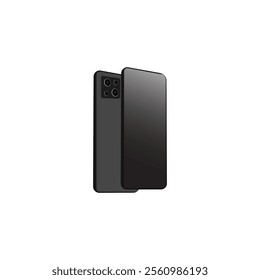 Realistic vector smart telephone view from the front