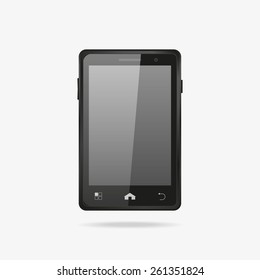 Realistic vector smartphone isolated on white