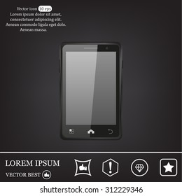 Realistic vector smartphone isolated on white.