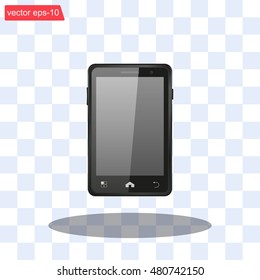Realistic vector smartphone isolated on white.